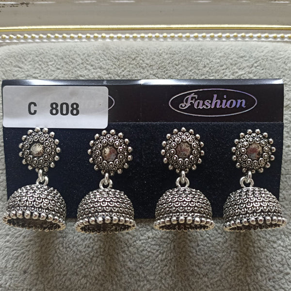 Tahura Oxidized Plated Pack Of 24  Jhumki Earrings - TAHEAR19
