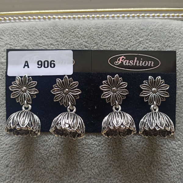 Tahura Oxidized Plated Pack Of 24  Jhumki Earrings - TAHEAR22