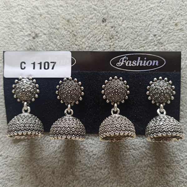 Tahura Oxidized Plated Pack Of 24  Jhumki Earrings - TAHEAR23