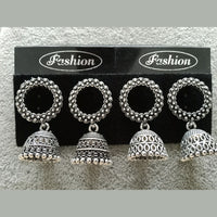 Tahura Oxidized Plated Pack Of 24  Jhumki Earrings ( Assorted Design ) - TAHEAR32