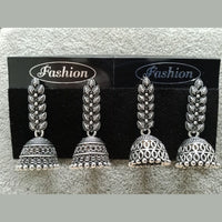 Tahura Oxidized Plated Pack Of 24  Jhumki Earrings ( Assorted Design ) - TAHEAR49