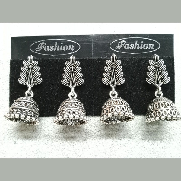Tahura Oxidized Plated Pack Of 24  Jhumki Earrings ( Assorted Design ) - TAHEAR50