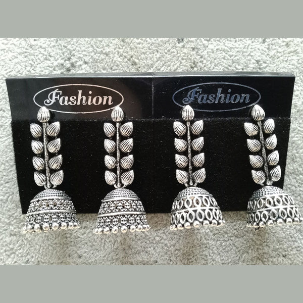 Tahura Oxidized Plated Pack Of 24  Jhumki Earrings ( Assorted Design ) - TAHEAR51