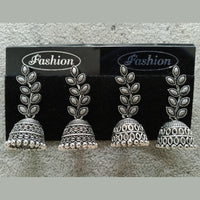 Tahura Oxidized Plated Pack Of 24  Jhumki Earrings ( Assorted Design ) - TAHEAR52