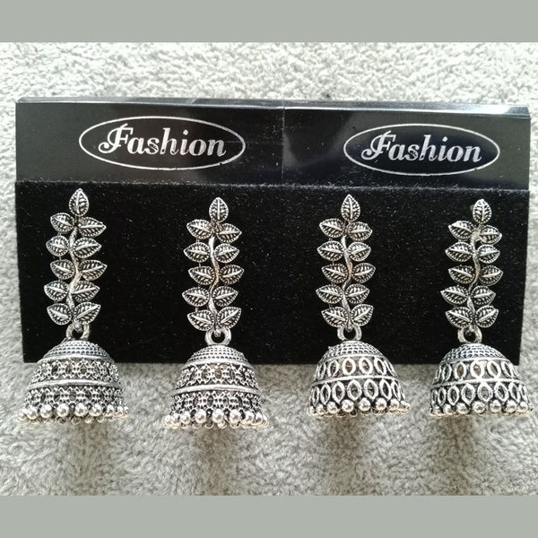 Tahura Oxidized Plated Pack Of 24  Jhumki Earrings ( Assorted Design ) - TAHEAR55