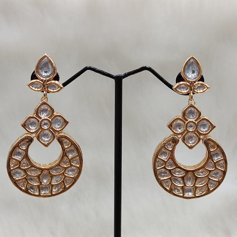 Tarangavi Kundan Floral Designer Dangler Earrings