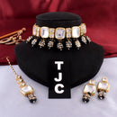 The Jewellery Creations Gold Plated Kundan Choker Necklace Set