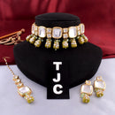 The Jewellery Creations Gold Plated Kundan Choker Necklace Set