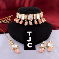 The Jewellery Creations Gold Plated Kundan Choker Necklace Set