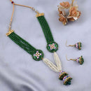 The Jewellery Creations Gold Plated Meenakari Work & Beads Long Necklace Set