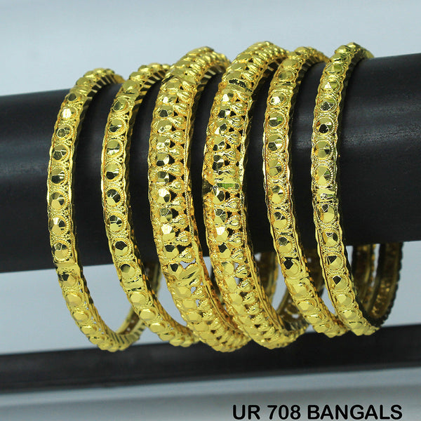 Mahavir Forming Gold Plated Bangle Set - UR BANGALS 708