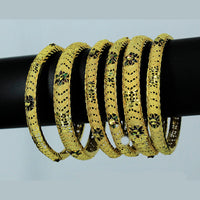 Mahavir Forming Gold Plated Bangle Set - UR BANGALS 733 MINA