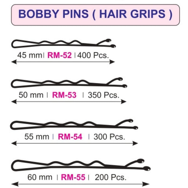 Vilayti Iona Black Bobby Hair Pin Hair Grip Pack