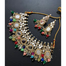 Sai Fashion Gold Plated Austrian Stone And Beads Mirror Necklace Set
