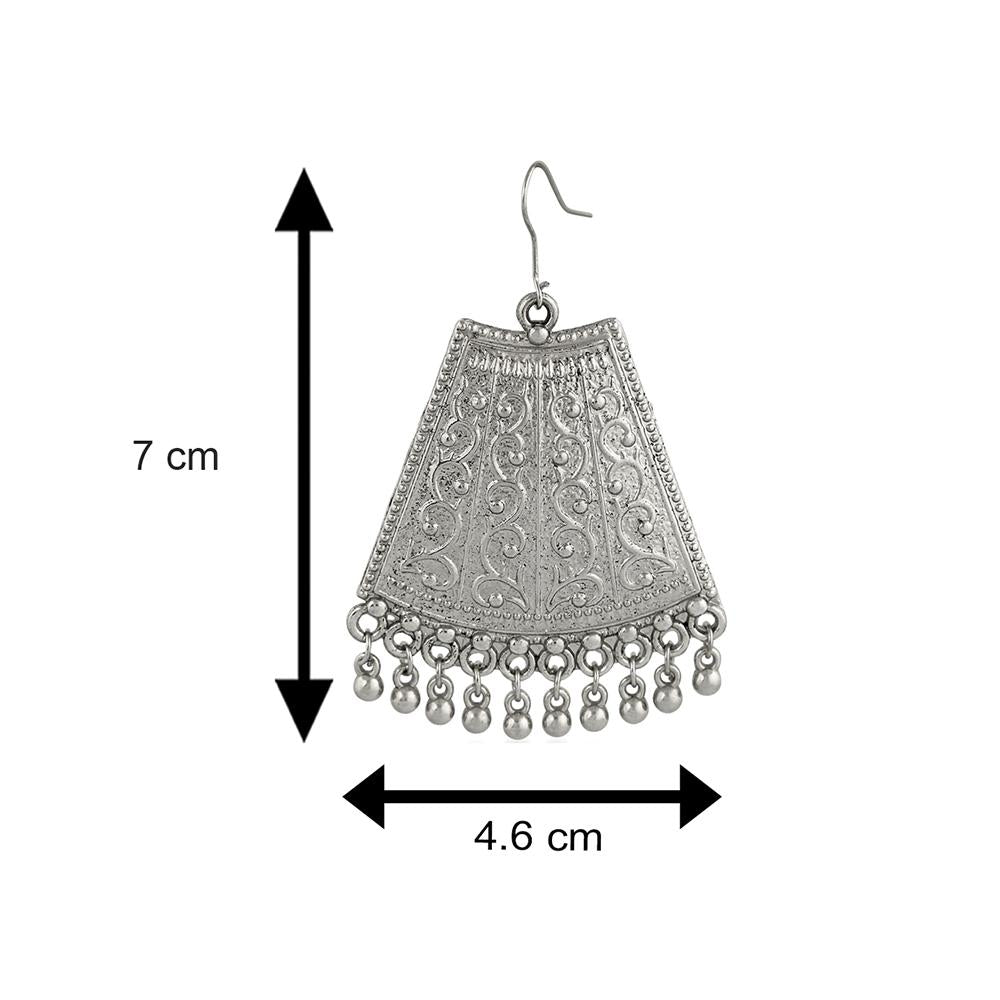 Mahi Rhodium Plated Traditional Dangler Earrings for Women (VECJ100224)