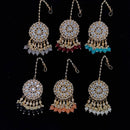 Vaamika Gold Plated Kundan Stone & Beads Maang Tikka