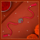 Vaamika Oxidized Plated Pink Kundan Stone Rakhi