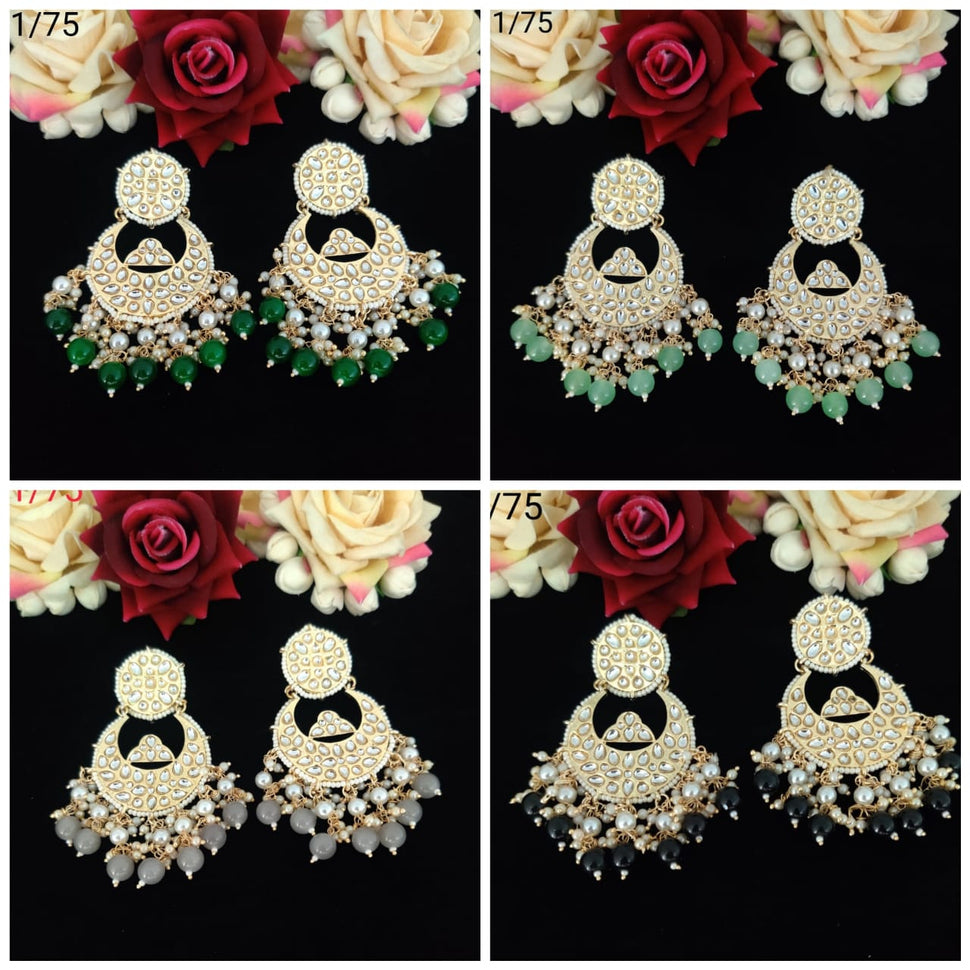Vaamika Gold Plated Dabi Kundan Earrings