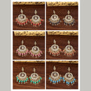 Vaamika Gold Plated Pack Of 6 Kundan Stone & Beads Dangler Earrings