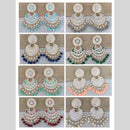 Vaamika Gold Plated Kundan Stone & Beads & Meenakari Dangler Earrings