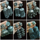 Vaamika Pack Of 6 Black Polish Jhumka Earrings