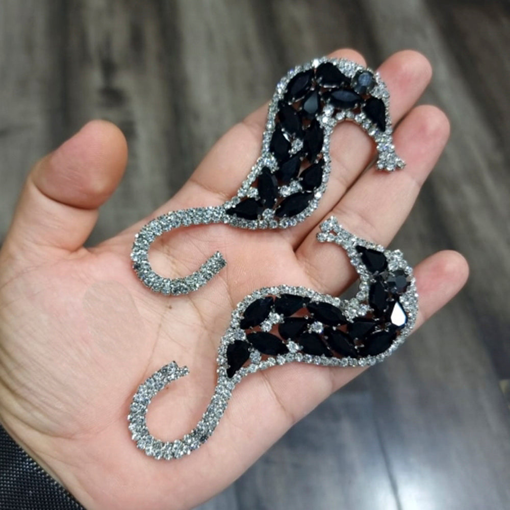 Vaamika Crystal Stone Silver Plated Dangler Earrings