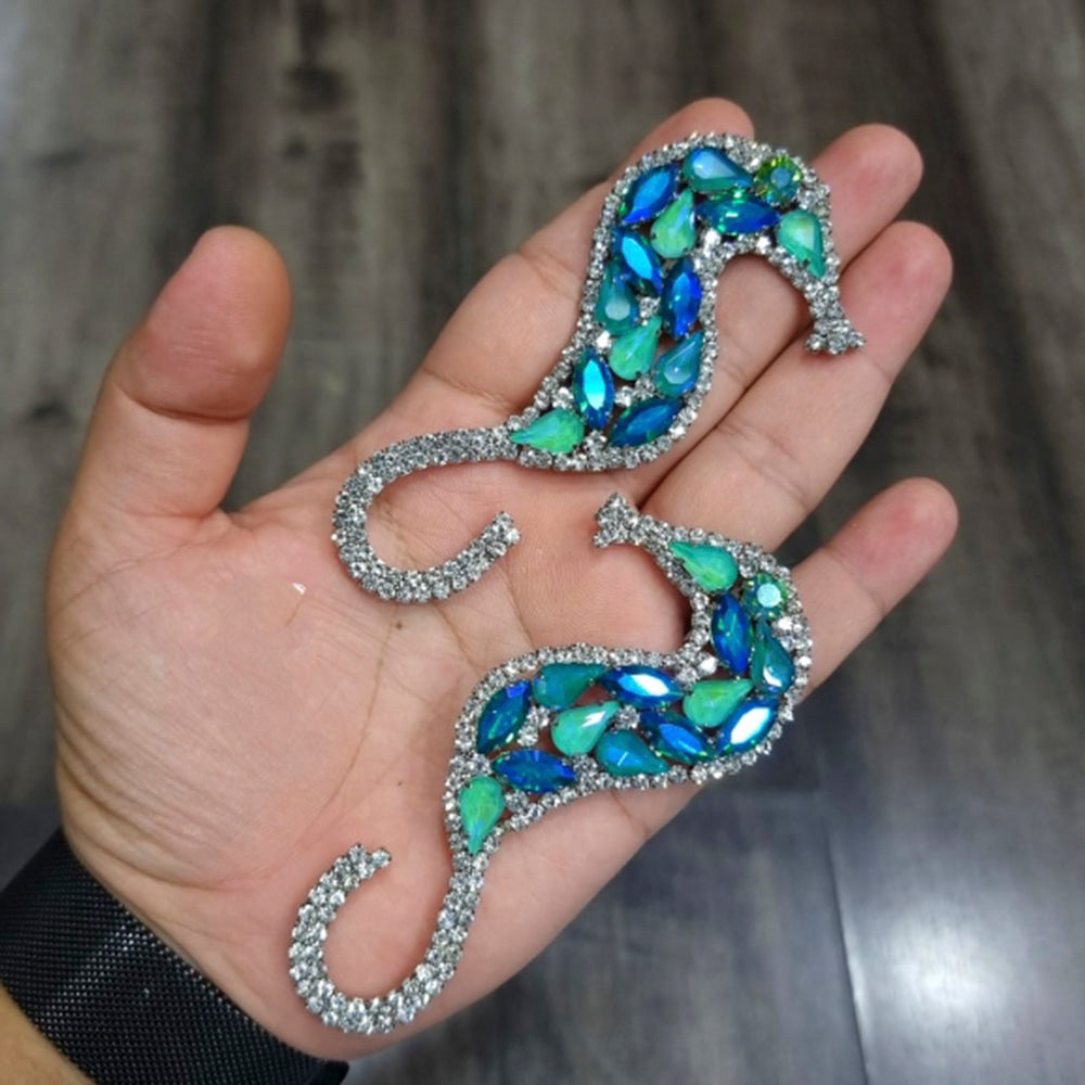 Vaamika Crystal Stone Silver Plated Dangler Earrings