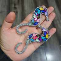 Vaamika Crystal Stone Silver Plated Dangler Earrings