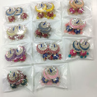 Vaamika Gold Plated Meenakari & Kundan Stone Jhumkis Earrings