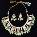 Vaamika Gold Plated Beads Mirror Necklace Set