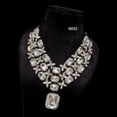 Vaamika Silver Plated Crystal & Austrian Stone Necklace Set