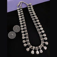 Vaamika Oxidized Plated Long Necklace Set