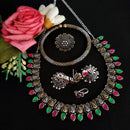 Vaamika Oxidized Plated Pota Stone Combo Set