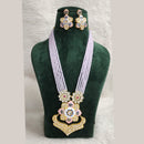 Vaamika Gold Plated Meenakari & Kundan & Beads Long Necklace Set