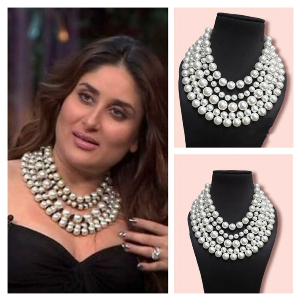 Vaamika Multi Layer Kareena Kapoor Inspired Pearl Necklace