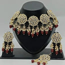 Vaamika Gold Plated Kundan Stone & Beads Necklace Set