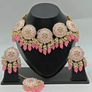 Vaamika Gold Plated Kundan Stone & Meenakari & Beads Necklace Set