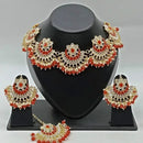Vaamika Gold Plated Kundan Stone & Meenakari & Beads Necklace Set