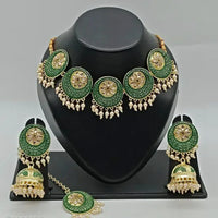 Vaamika Gold Plated Kundan Stone & Meenakari Necklace Set