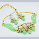 Vaamika Gold Plated Kundan Stone & Beads Necklace Set