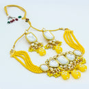 Vaamika Gold Plated Kundan Stone & Beads Necklace Set