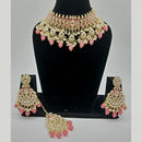 Vaamika Gold Plated Kundan Stone & Meenakari Necklace Set