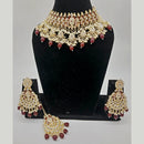 Vaamika Gold Plated Kundan Stone & Meenakari Necklace Set