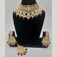 Vaamika Gold Plated Kundan Stone & Meenakari Necklace Set