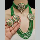 Vaamika Gold Plated Meenakari & Kundan & Beads Bridal Set