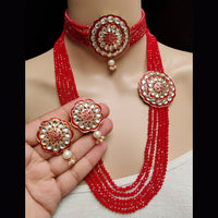 Vaamika Gold Plated Meenakari & Kundan & Beads Bridal Set