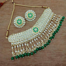 Vaamika Gold Plated Kundan Stone & Beads Necklace Set