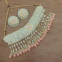 Vaamika Gold Plated Kundan Stone & Beads Necklace Set