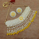 Vaamika Gold Plated Kundan Stone & Beads Necklace Set