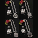 Vaamika Oxidised Plated Necklace Combo - VMNECK360